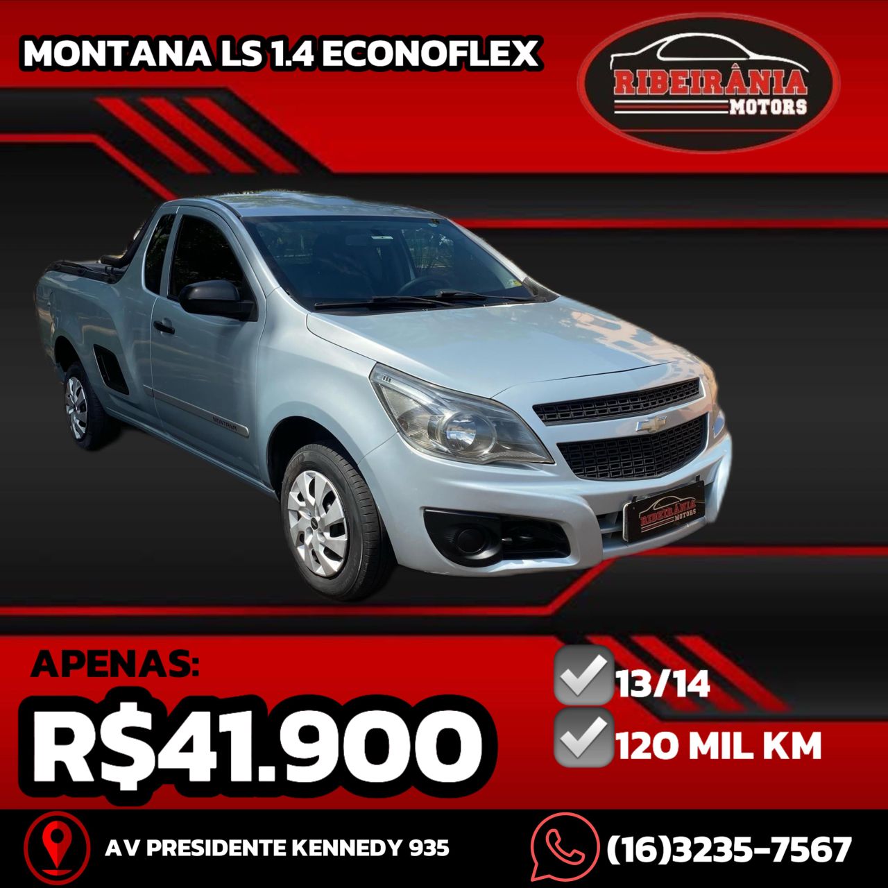 Veculo: Chevrolet (GM) - Montana - LS 1.4 ECONOFLEX 8V 2p em Ribeiro Preto