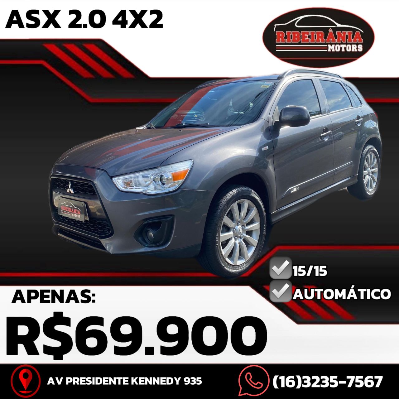 Veculo: Mitsubishi - ASX - 2.0 16V 160cv Aut. em Ribeiro Preto