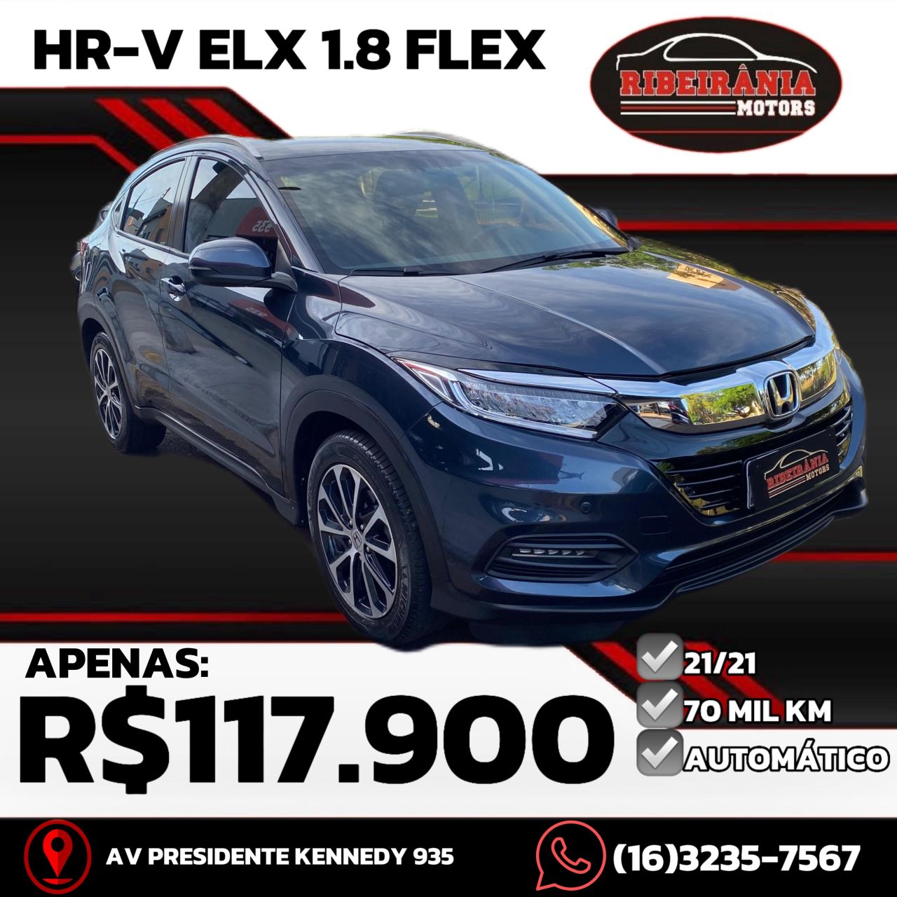 Veculo: Honda - HRV - EXL 1.8 Flexone 16V 5p Aut. em Ribeiro Preto