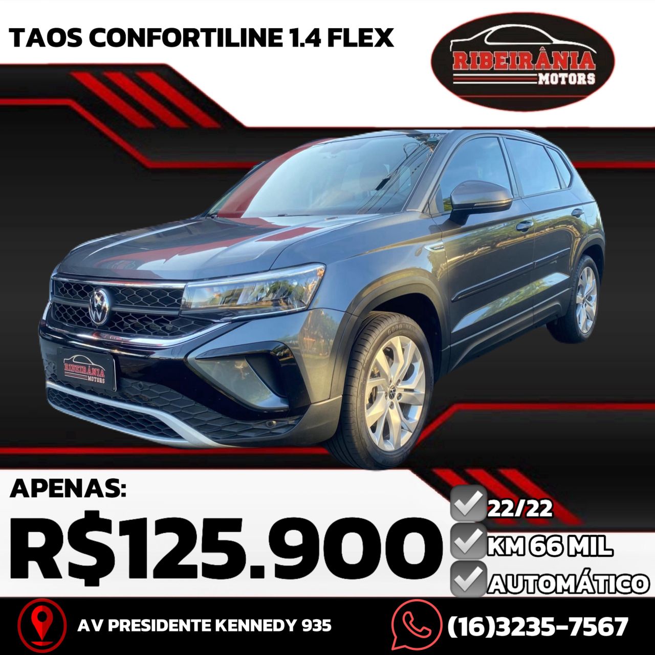 Veculo: Volkswagen - Taos - Comfortline 1.4 250 TSI Flex Aut. em Ribeiro Preto