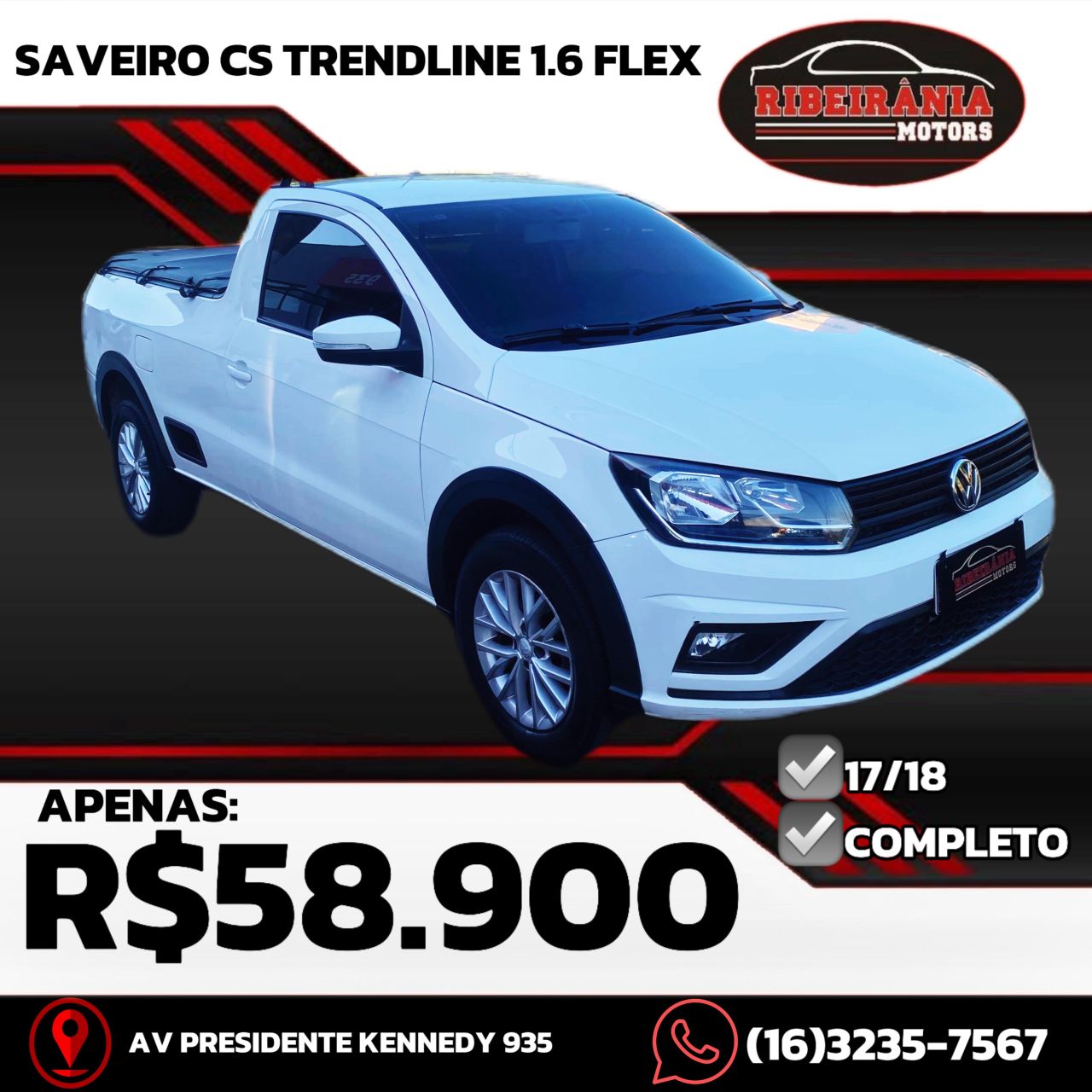 Veculo: Volkswagen - Saveiro - Trendline 1.6 T.Flex 8V em Ribeiro Preto