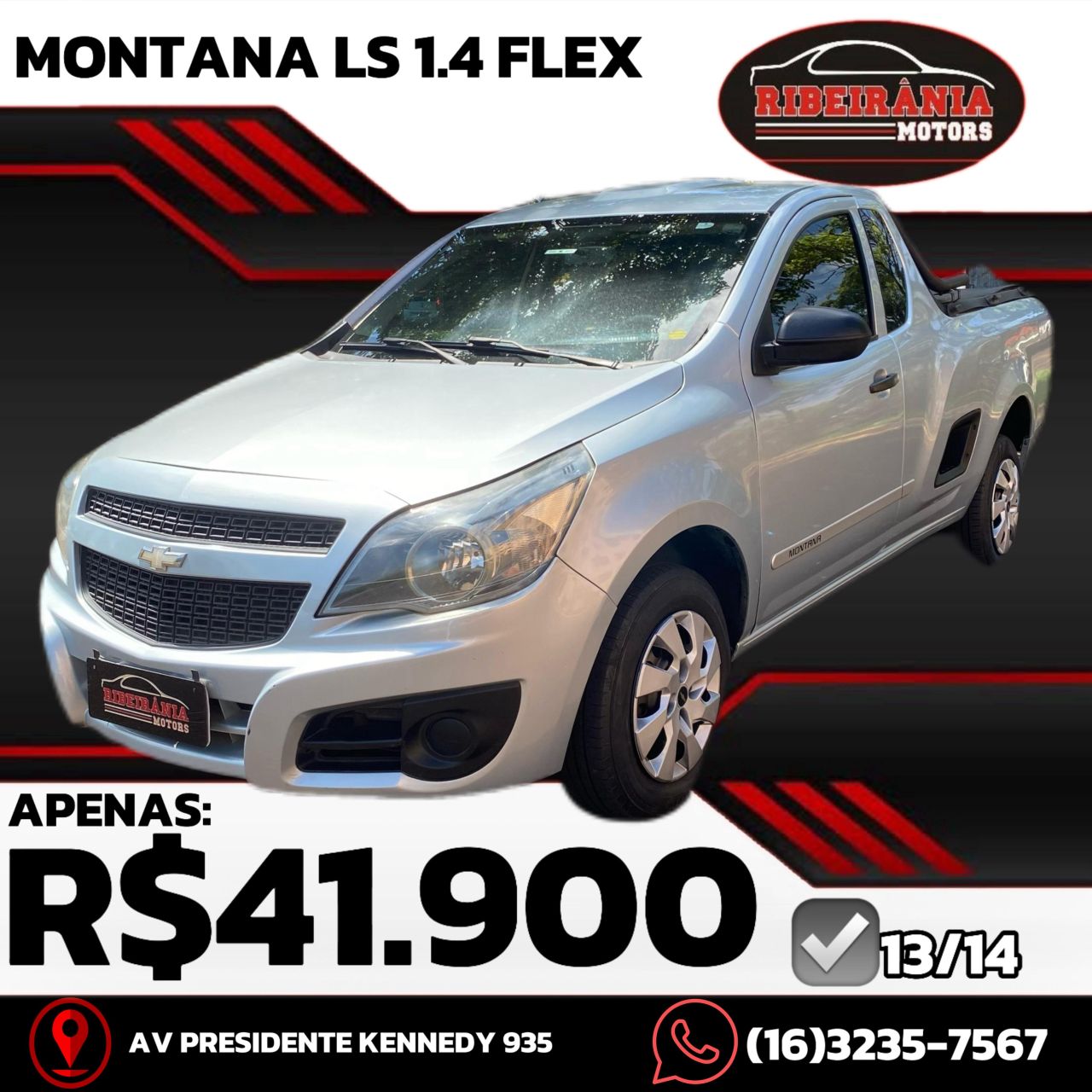 Veculo: Chevrolet (GM) - Montana - LS 1.4 ECONOFLEX 8V 2p em Ribeiro Preto