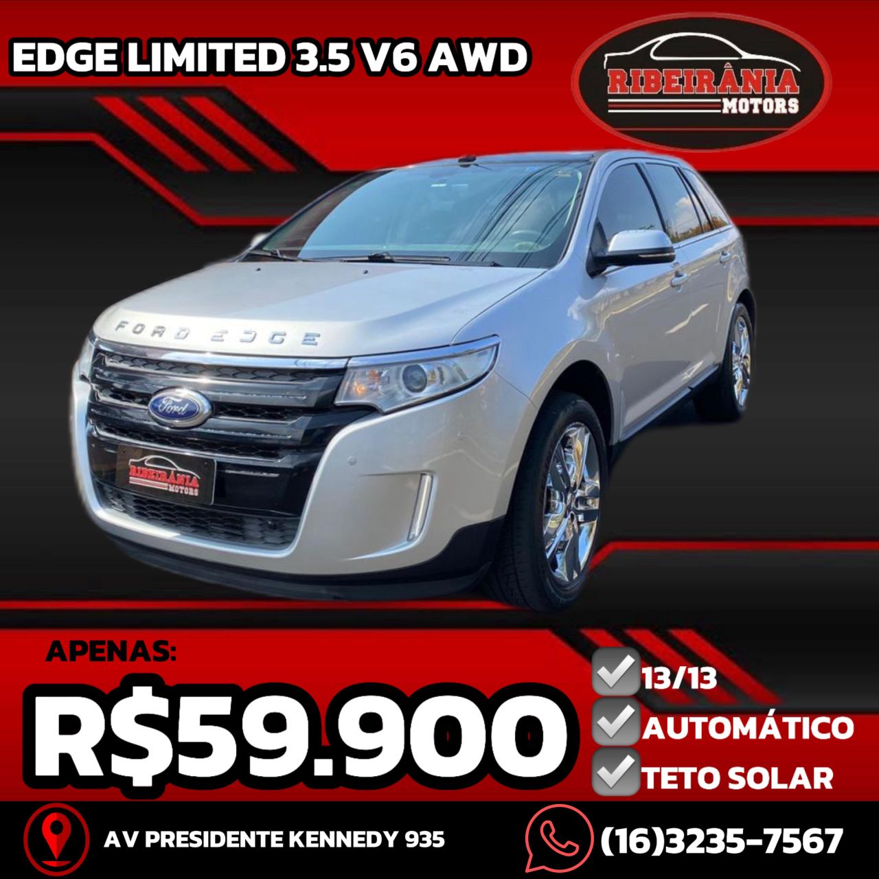 Veculo: Ford - Edge - LIMITED 3.5 V6 24V AWD Aut. em Ribeiro Preto