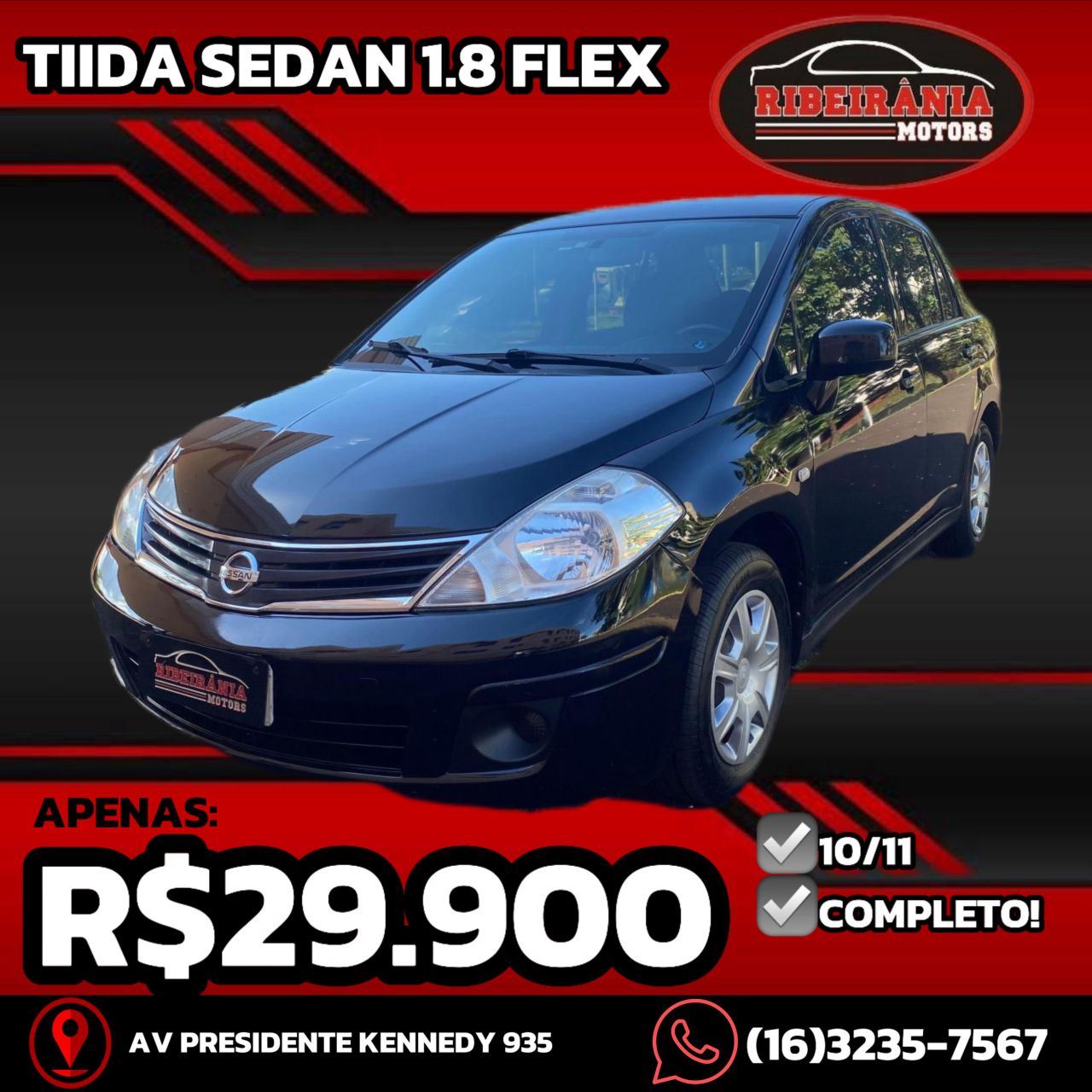 Veculo: Nissan - Tiida - Sedan 1.8 16V Flex Fuel 4p em Ribeiro Preto
