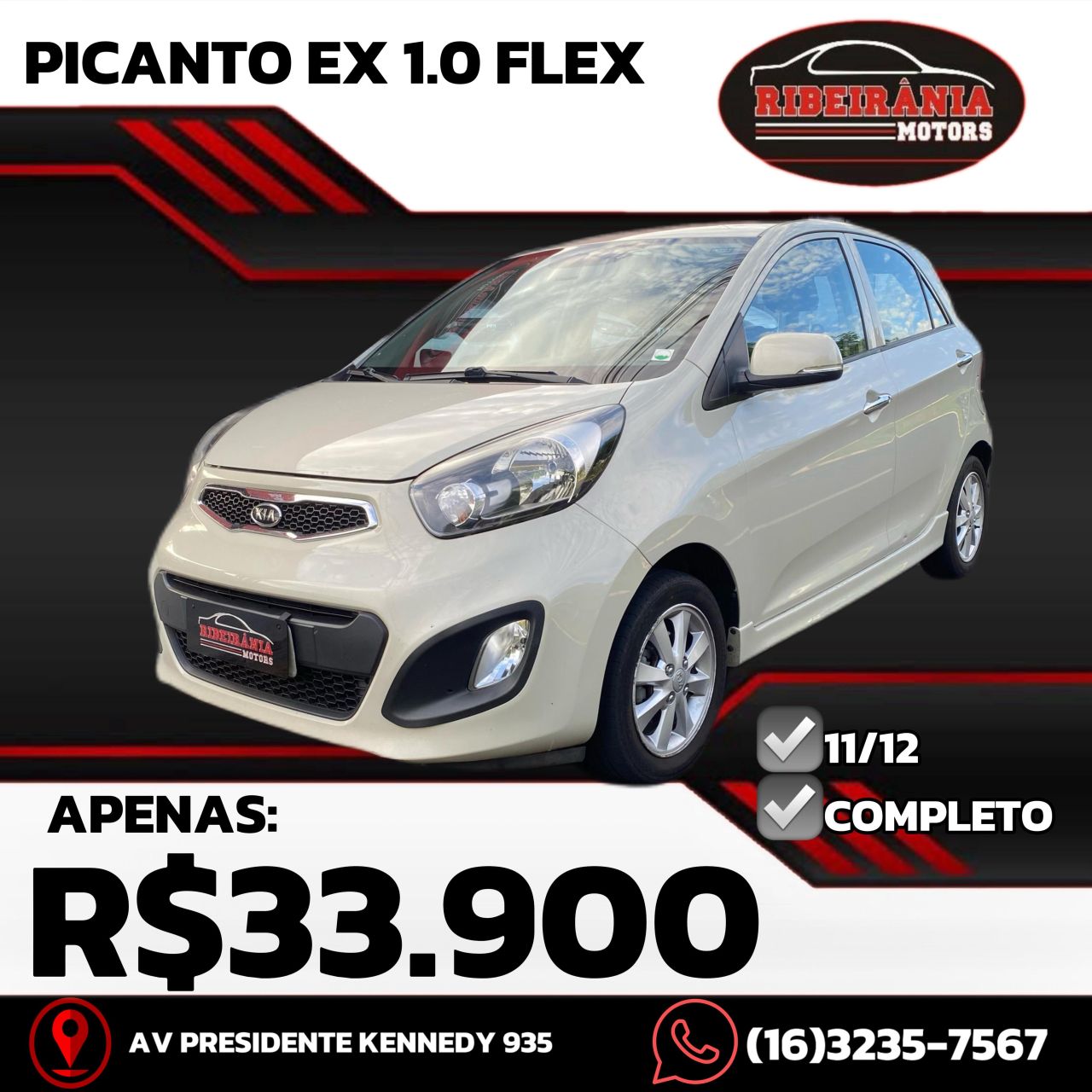Veculo: Kia - Picanto - EX 1.1/1.0/ 1.0 Flex Mec. em Ribeiro Preto