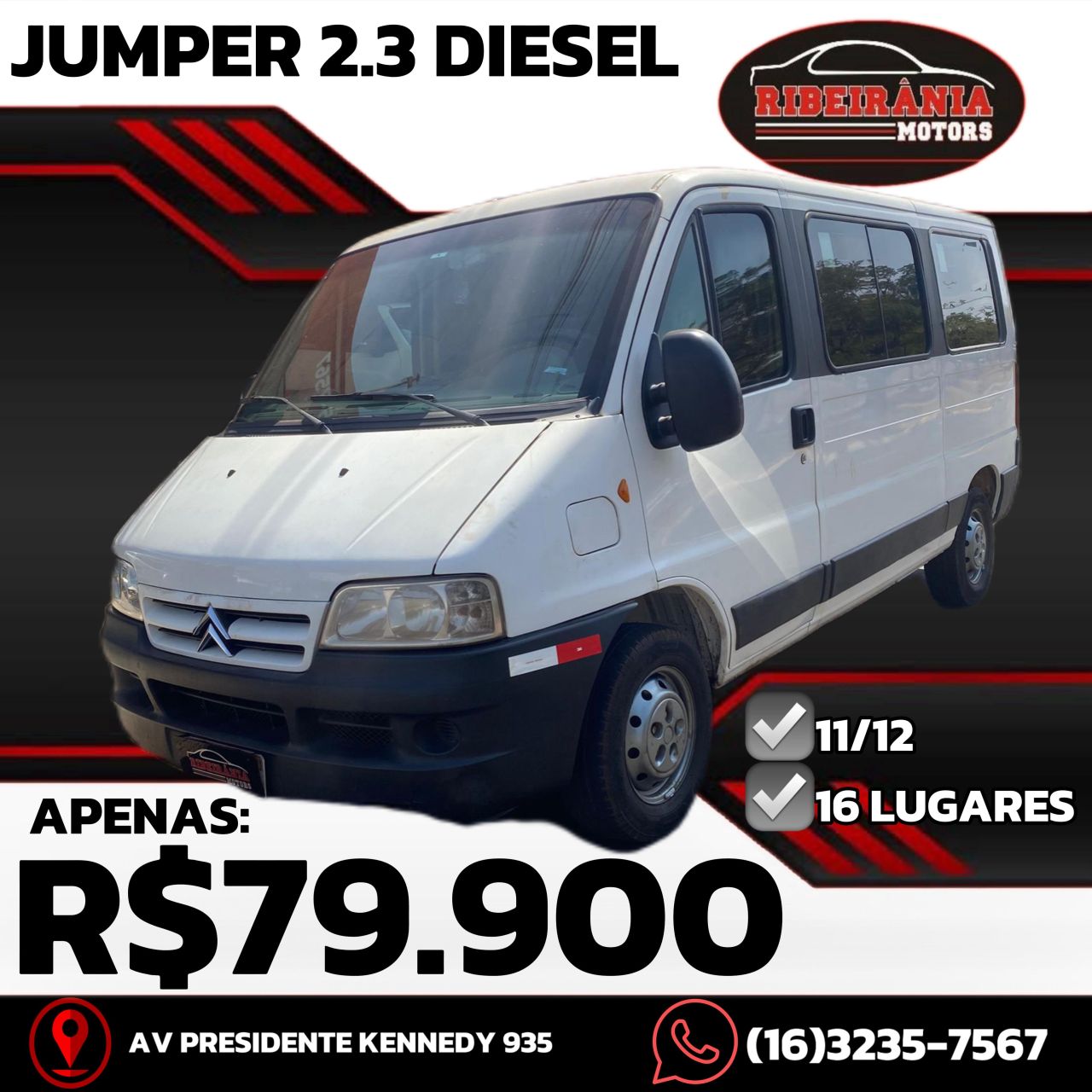 Veculo: Citroen - Jumper - 2.3 15/16Lug. TB Diesel em Ribeiro Preto