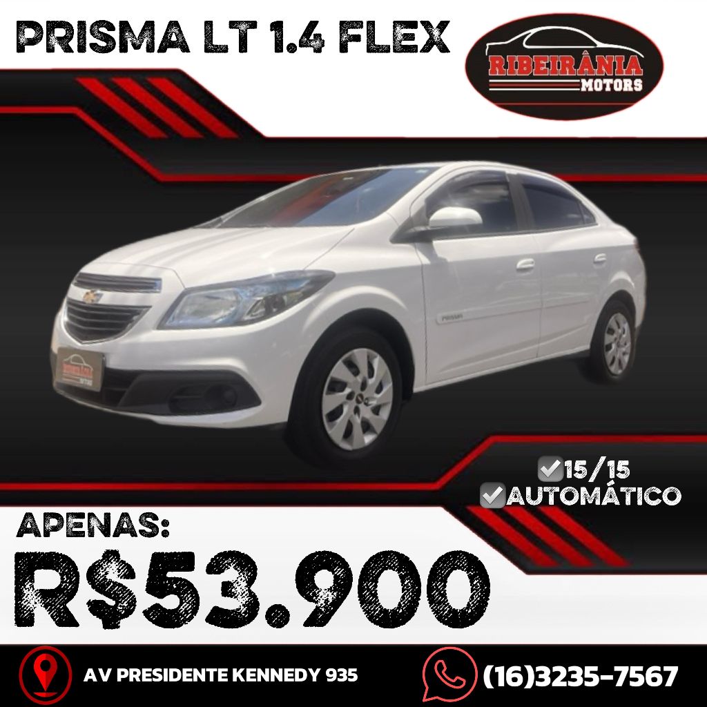 Veculo: Chevrolet (GM) - Prisma - Sed. LT 1.4 8V FlexPower 4p Aut. em Ribeiro Preto