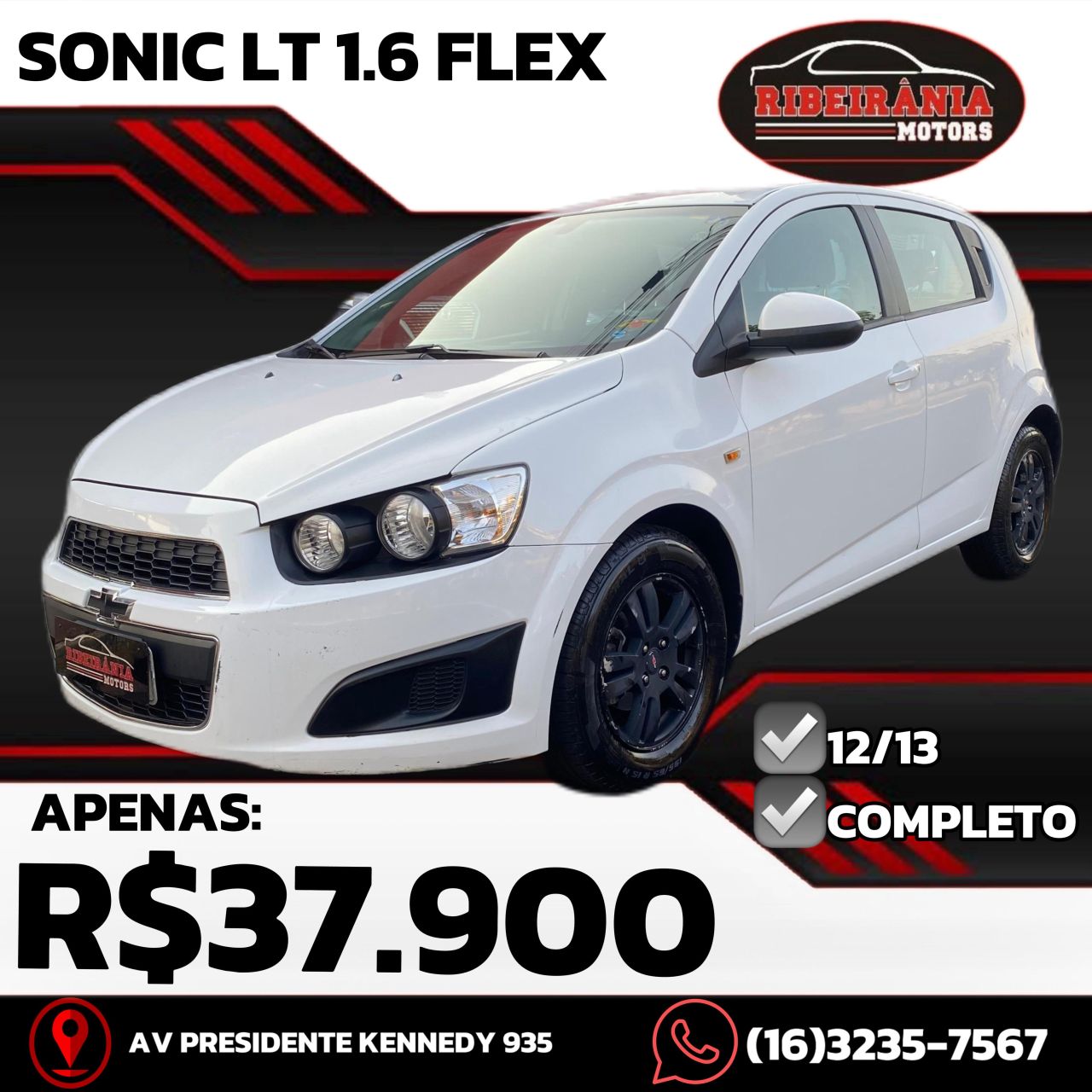 Veculo: Chevrolet (GM) - Sonic - HB LT 1.6 16V FlexPower 5p Mec. em Ribeiro Preto