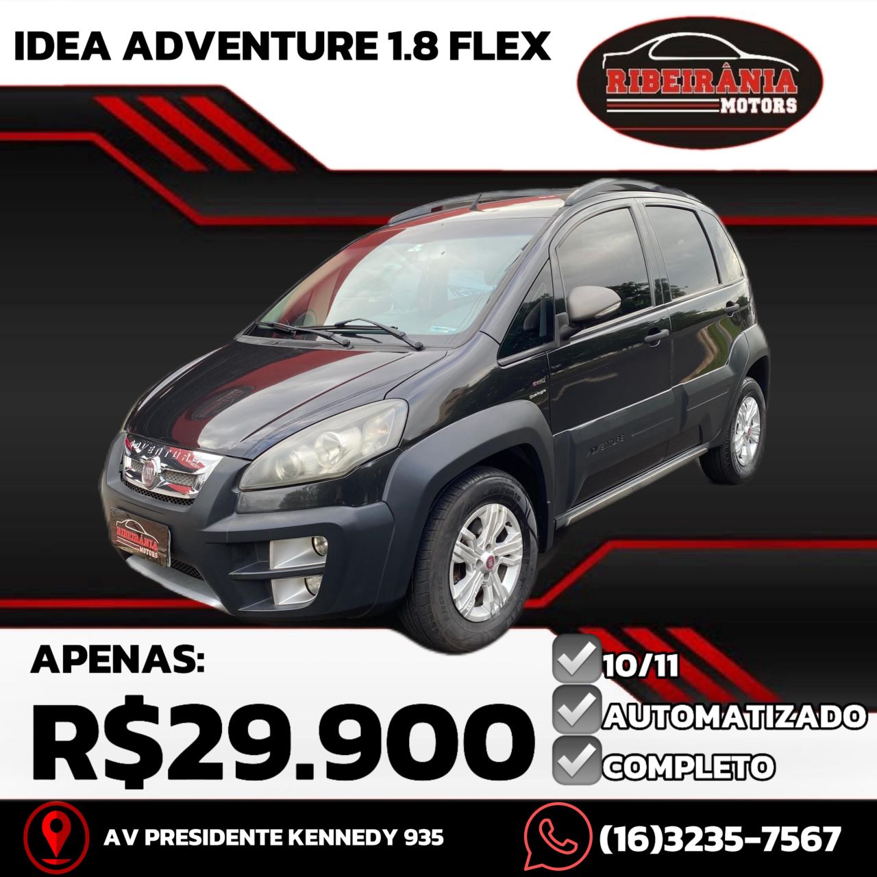 Veculo: Fiat - Idea - Adv./ Adv.LOCK.Dualogic 1.8 Flex 5p em Ribeiro Preto