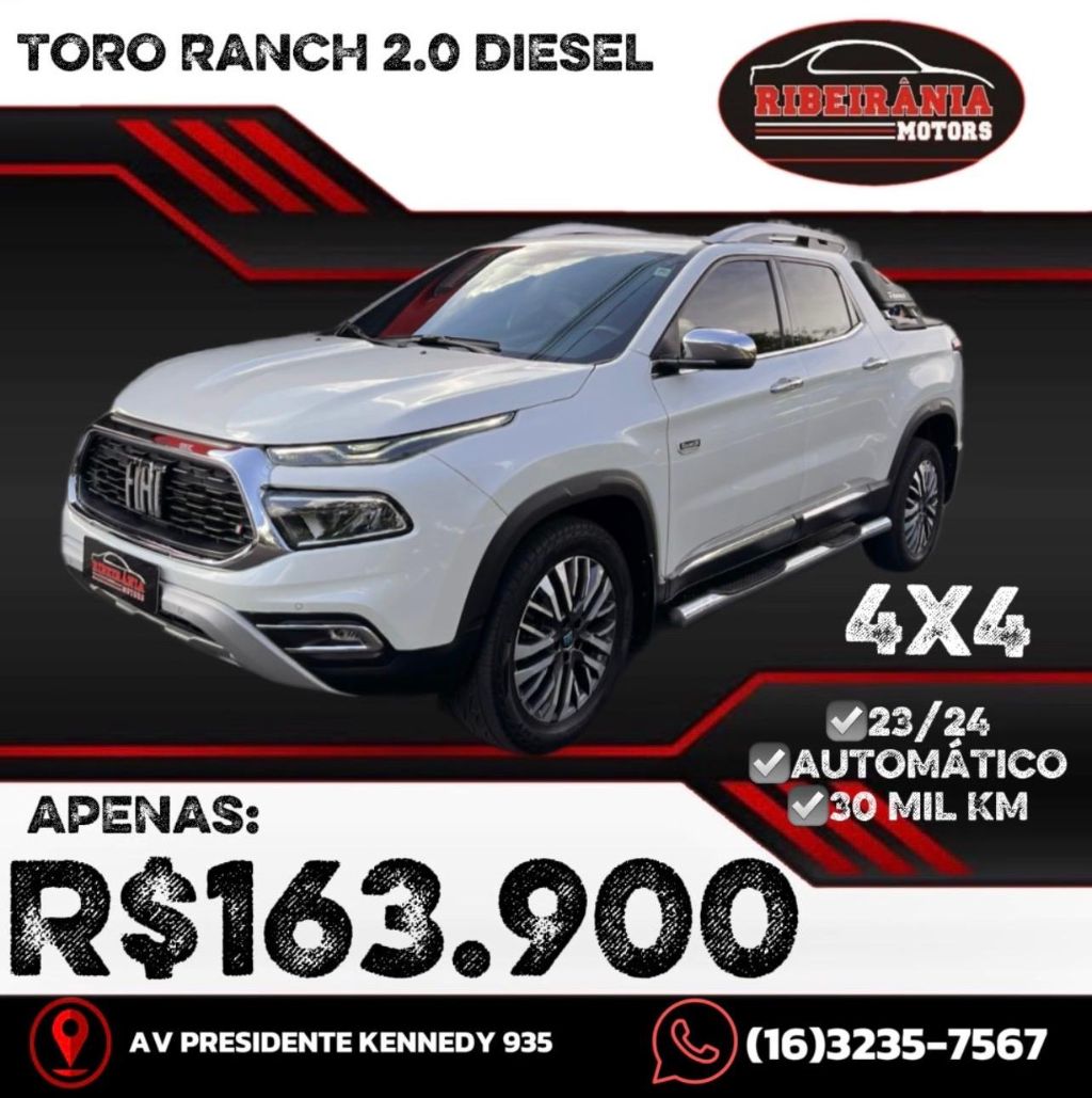 Veculo: Fiat - Toro - Ranch 2.0 16V 4x4 TB Diesel Aut. em Ribeiro Preto