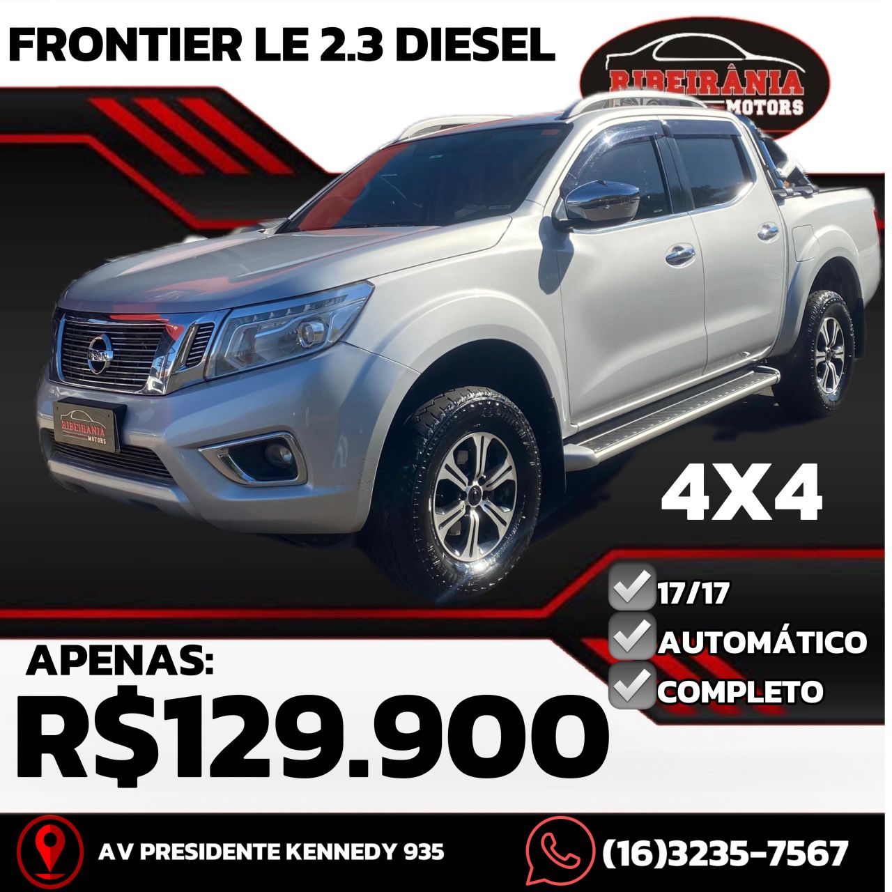 Veculo: Nissan - Frontier - LE CD 4x4 2.3 Bi-TB Diesel Aut. em Ribeiro Preto