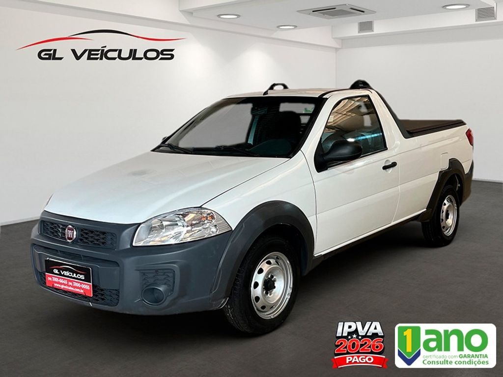 Ve�culo: Fiat - Strada - Fiat Strada Working HARD 1.4 Fire Flex 8V CS - Branco - 2020 em Ribeir�o Preto