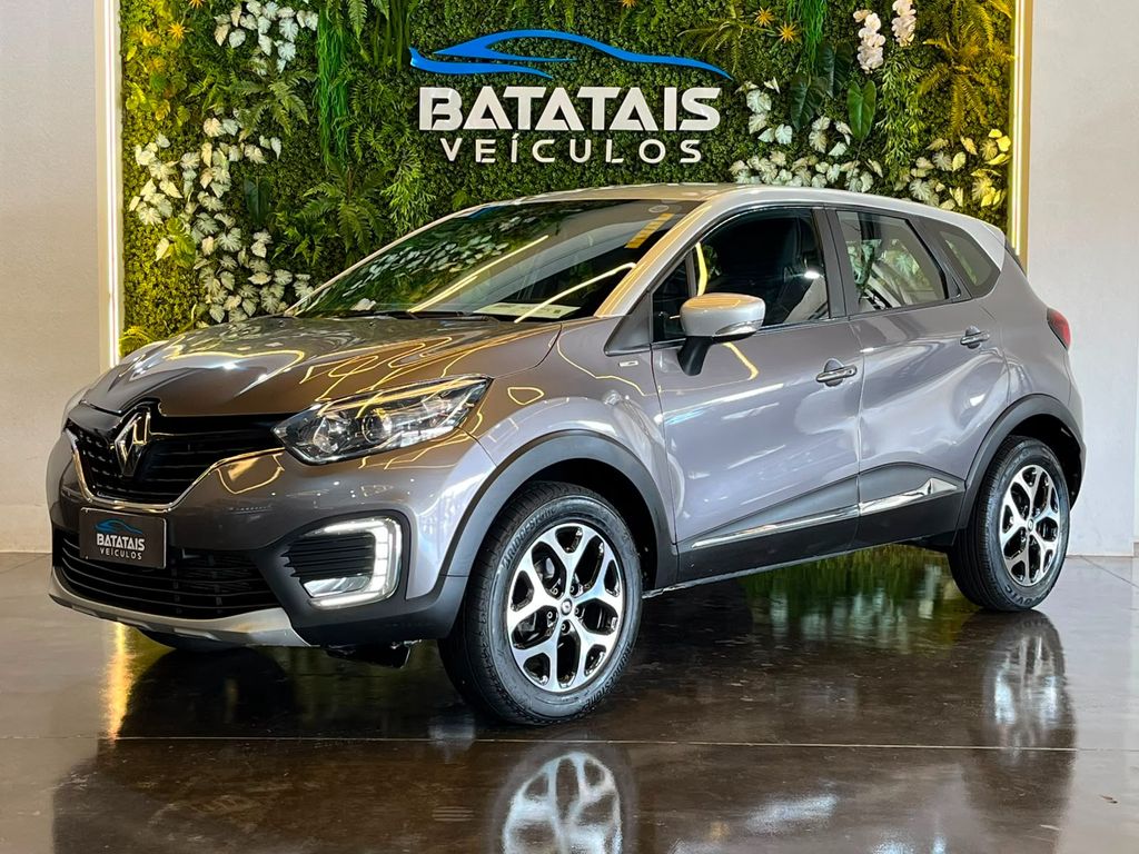 Ve�culo: Renault - Captur - Renault CAPTUR Intense 1.6 16V Flex 5p Aut. - Cinza - 2021 em Batatais