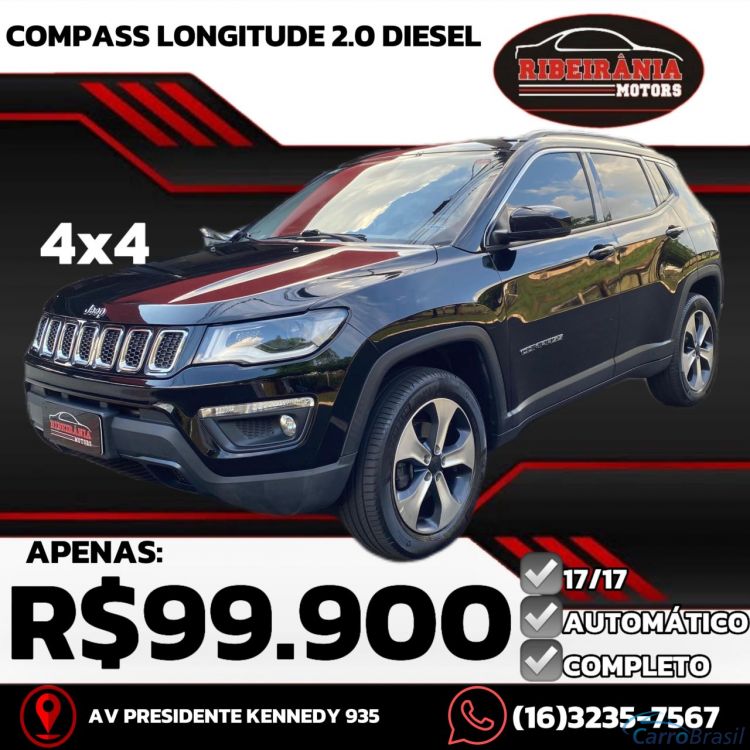 Ribeirania Motors | Compass LONGITUDE 2.0 4x4 Dies. 16V Aut. 17/17 - foto 1