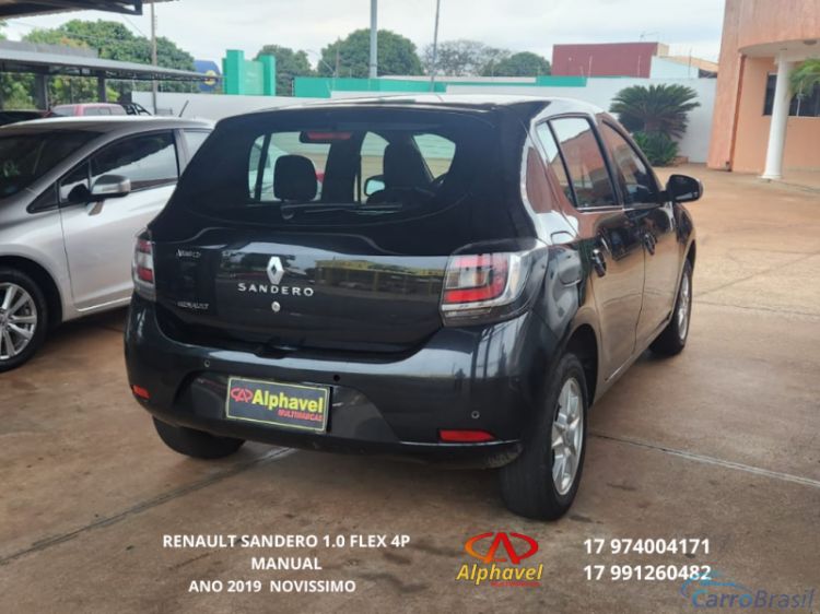 Alphavel Multimarcas | Sandero RENAULT SANDERO 1.0 FLEX 4 P MANUAL 19/19 - foto 2