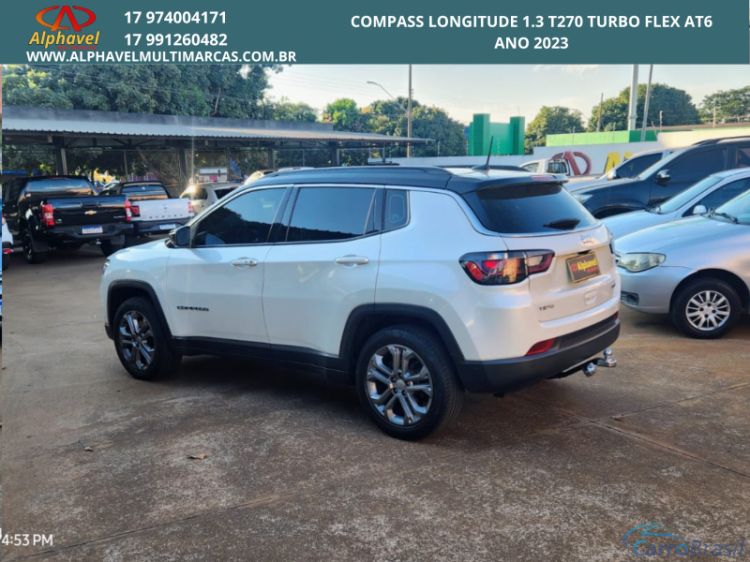 Alphavel Multimarcas | Compass JEEP COMPASS LONGITUDE 1.3 TURBO T270 FLEX AUTOMATICO 23/23 - foto 4