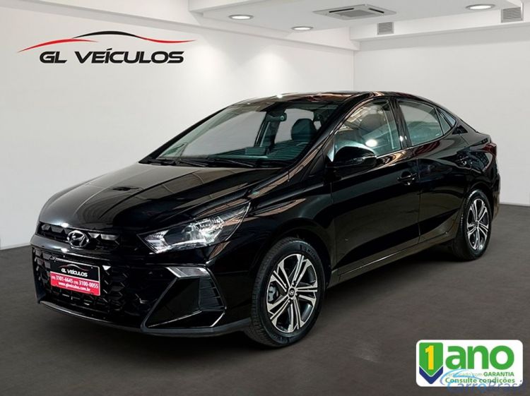 GL Veículos | HB 20 Sedan Hyundai HB20S Comfort 1.0 TB Flex 12V Aut. - Preto - 2024 23/24 - foto 1