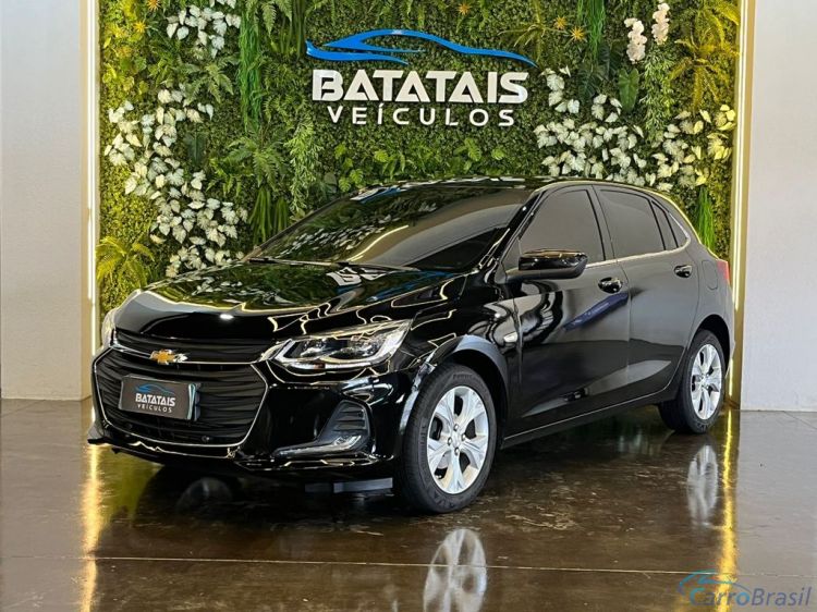 Batatais Veículos | Onix Chevrolet ONIX HATCH PREM. 1.0 12V TB Flex 5p Aut. - Preto - 2020 20/20 - foto 1