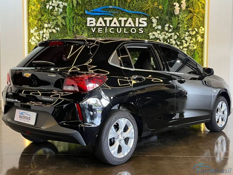 Batatais Veículos | Onix Chevrolet ONIX HATCH PREM. 1.0 12V TB Flex 5p Aut. - Preto - 2020 20/20 - foto 4