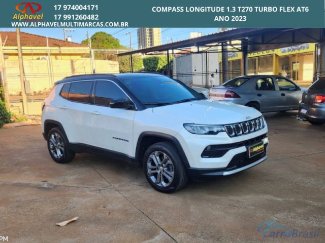 Mais detalhes do Jeep Compass JEEP COMPASS LONGITUDE 1.3 TURBO T270 FLEX AUTOMATICO Flex